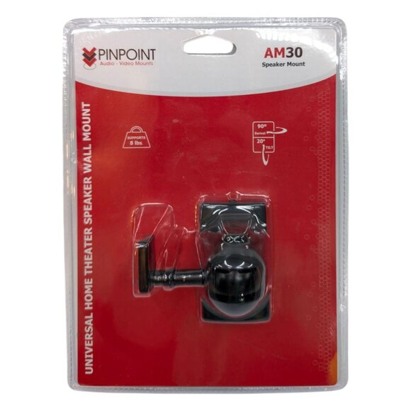 Pinpoint Universal Home Theater Speaker Wall Mount AM30 Black Nylon Polymer - Picture 1 of 8